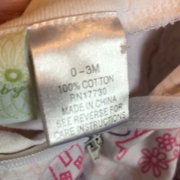 Girls Pajamas Y2K Bundle Set Of 2 Long Sleeve Footed Baby Sleepers 0-3 Months - Picture 12 of 12